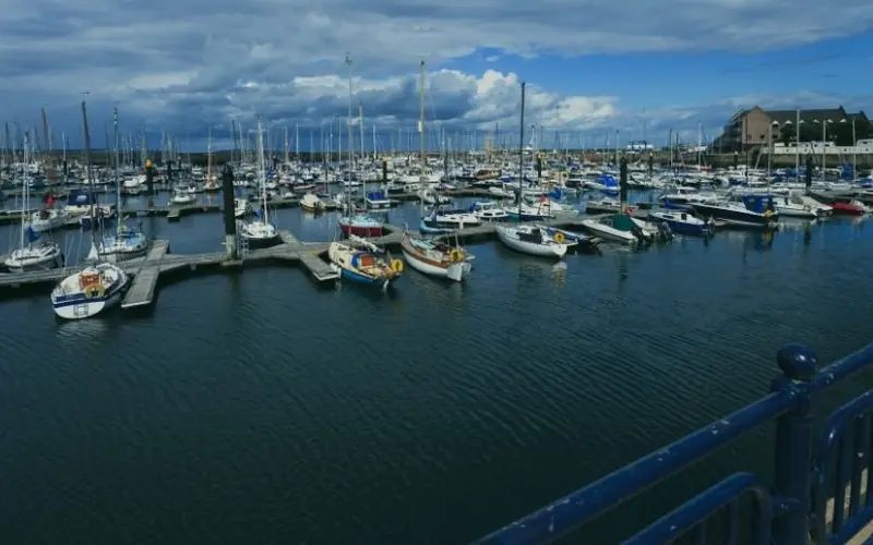 Yachts moored in Bangor Marina