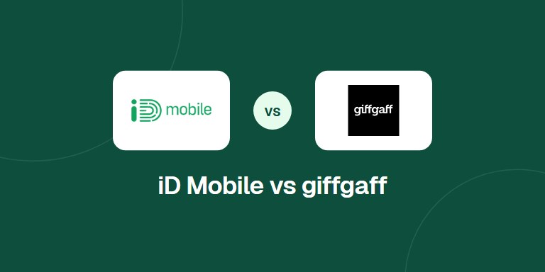 iD Mobile and giffgaff logos side by side