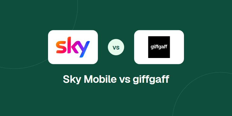Sky Mobile and giffgaff logos side by side