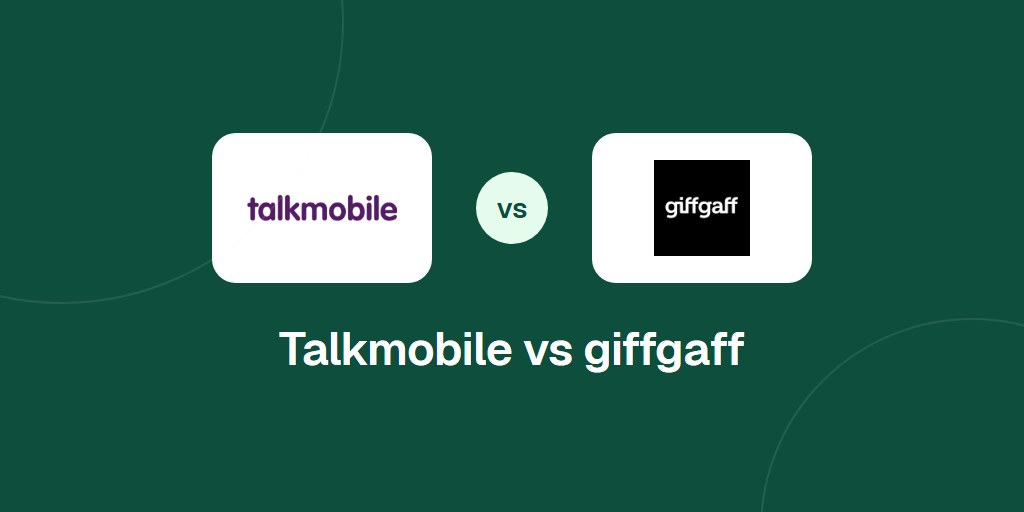 Talkmobile and giffgaff logos side by side