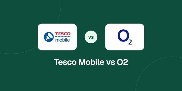 Tesco Mobile and O2 logos side by side